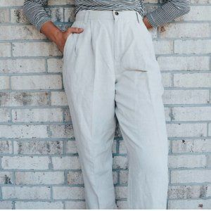 High Waisted Dockers - Pleated Linen